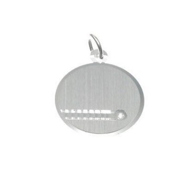Zilveren graveerplaat rond, 20 mm