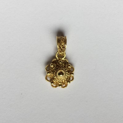 Gouden hanger Zeeuwse knop, 10 mm